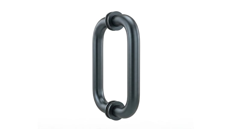 Round Series Pull Handle - Gun Metal 8 inch