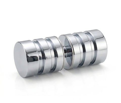Polished chrome cylindrical mechanical connector or coupling with segmented bands and rings