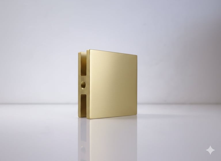 Cream-colored rectangular book or folder standing upright with visible spine binding and hinges against a light gray background