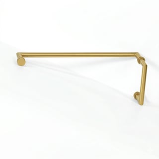 Brass towel bar with cylindrical knobs