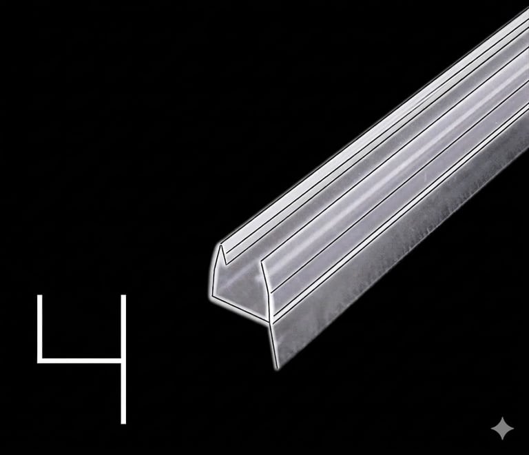 Metal C-channel or U-channel beam with cross-section diagram showing its structural profile