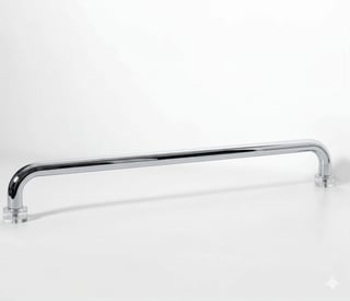 Chrome and black tubular pull handle